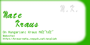 mate kraus business card